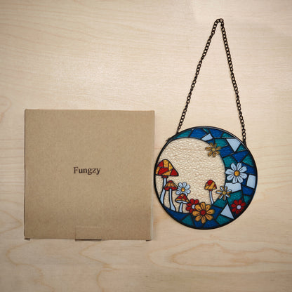 Fungzy Stained Glass Window Hanging