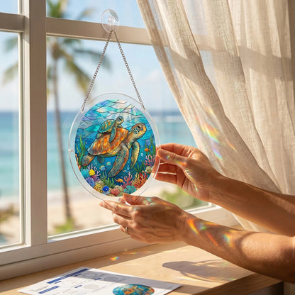 Fungzy Suncatcher Puzzle - Sea Turtle